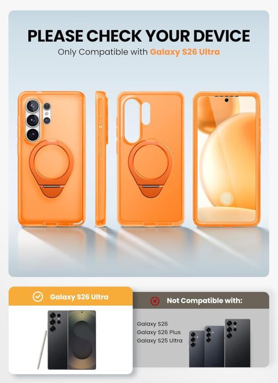 Защитный чехол i-Blason Cosmo MagSafe by Supcase для Samsung Galaxy S26 Ultra (S948) 843439161061 - Coral: фото 4 из 10