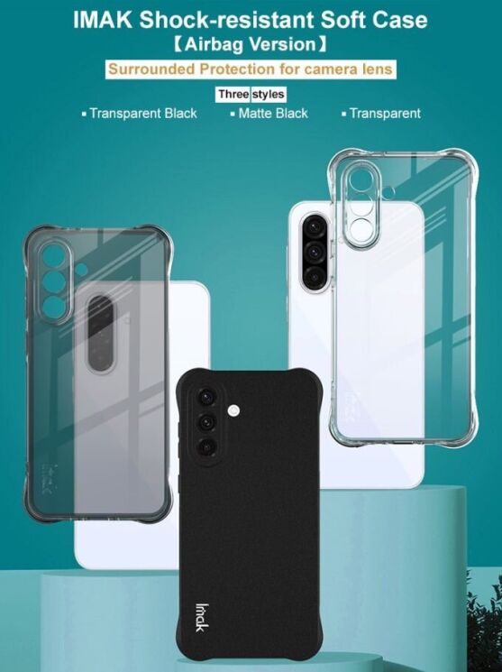 Защитный чехол IMAK Airbag MAX Case для Samsung Galaxy A56 (A566) - Black: фото 8 из 10