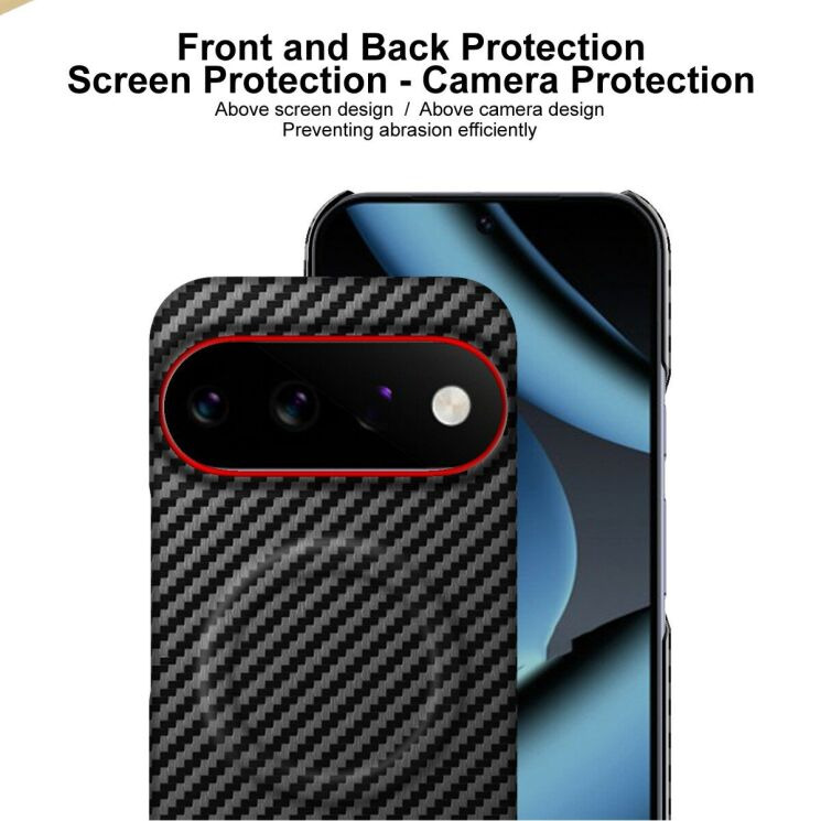 Защитный чехол IMAK Carbon Guard with MagSafe для Google Pixel 11 Pro XL - Carbon Fiber: фото 7 из 8