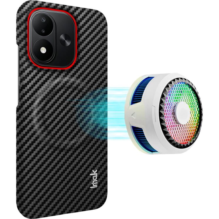 Защитный чехол IMAK Carbon Guard with MagSafe для Xiaomi Redmi Note 17 (4G/5G) - Carbon Fiber: фото 2 из 9