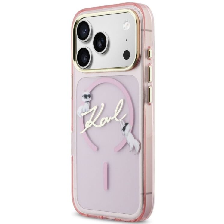 Захисний чохол Karl Lagerfeld IML Choupettes Karl Script Logo MagSafe для iPhone 17 Pro Max (KLHMP17X5HKSCAP) - Pink (411147P) Захисний чохол Karl Lagerfeld IML Choupettes Karl Script Logo MagSafe для iPhone 17 Pro Max (KLHMP17X5HKSCAP) - Pink: фото 2 з 8