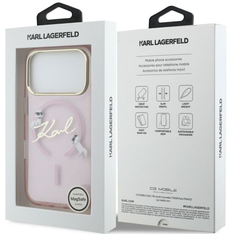 Захисний чохол Karl Lagerfeld IML Choupettes Karl Script Logo MagSafe для iPhone 17 Pro Max (KLHMP17X5HKSCAP) - Pink (411147P) Захисний чохол Karl Lagerfeld IML Choupettes Karl Script Logo MagSafe для iPhone 17 Pro Max (KLHMP17X5HKSCAP) - Pink: фото 8 з 8
