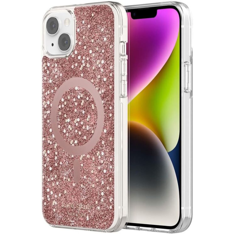 Защитный чехол Kate Spade NY Chunky Glitter Magsafe для Apple iPhone 14 Plus - Rose Gold: фото 1 из 6