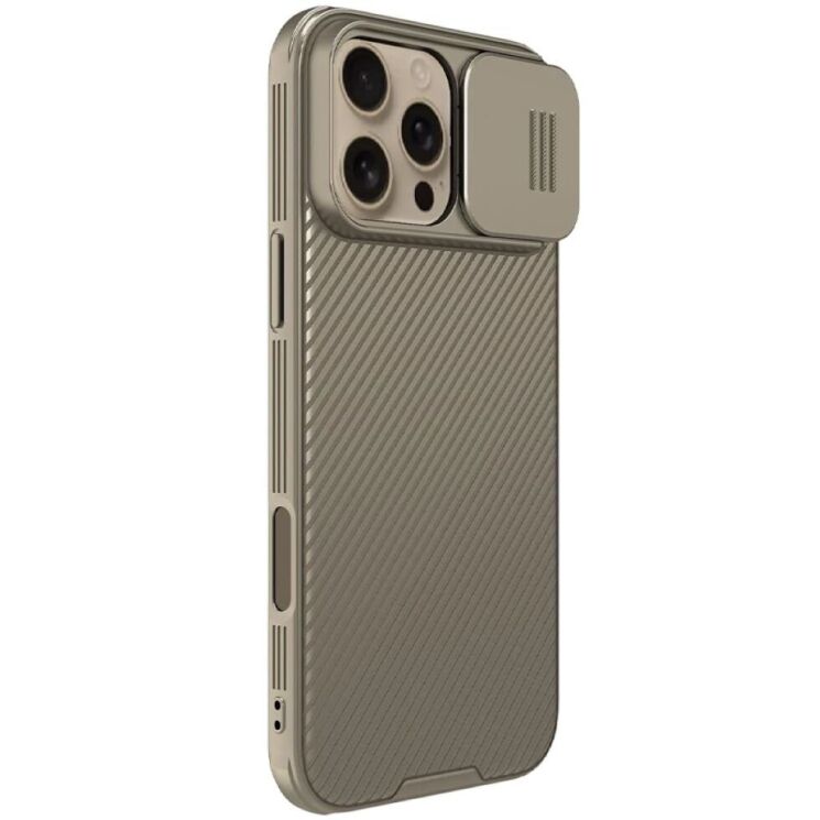 Защитный чехол NILLKIN CamShield Pro для Apple iPhone 16 Pro - Gold: фото 3 из 18
