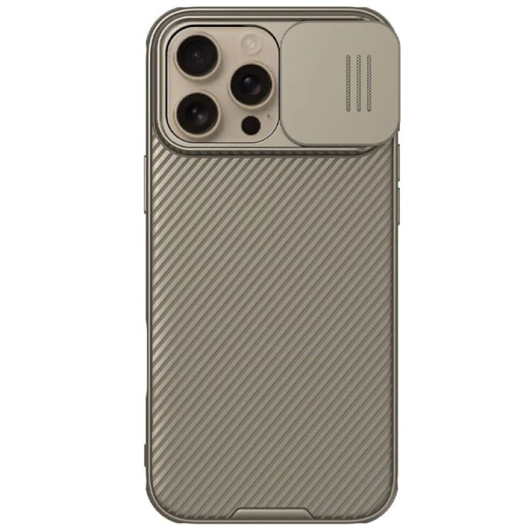 Защитный чехол NILLKIN CamShield Pro для Apple iPhone 16 Pro - Gold: фото 1 из 18