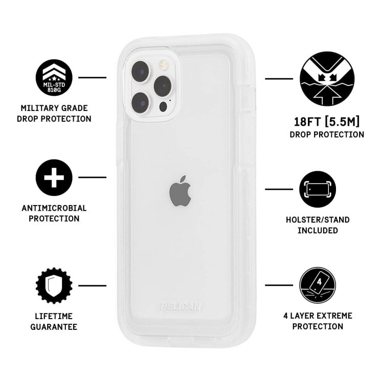 Защитный чехол Pelican Voyager with Holster для Apple iPhone 13 (PP046784) - Transparent: фото 13 из 13