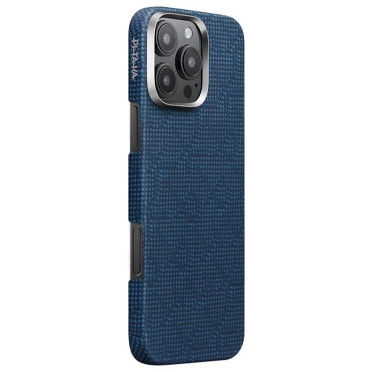 Защитный чехол Pitaka Tactile Woven Case Monogram для Apple iPhone 16 Pro (KI1603PTK) - Dark Blue: фото 2 из 12
