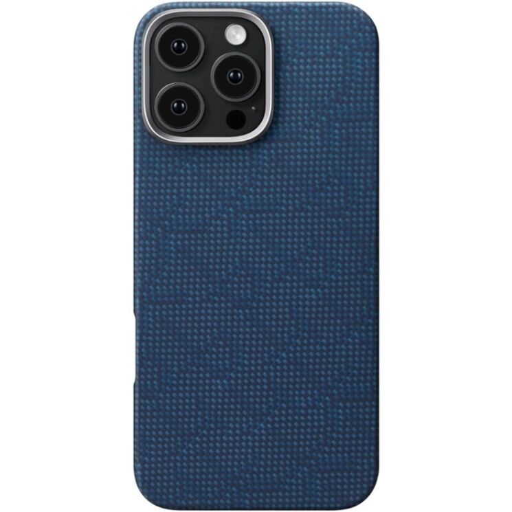 Защитный чехол Pitaka Tactile Woven Case Monogram для Apple iPhone 16 Pro (KI1603PTK) - Dark Blue: фото 1 из 12