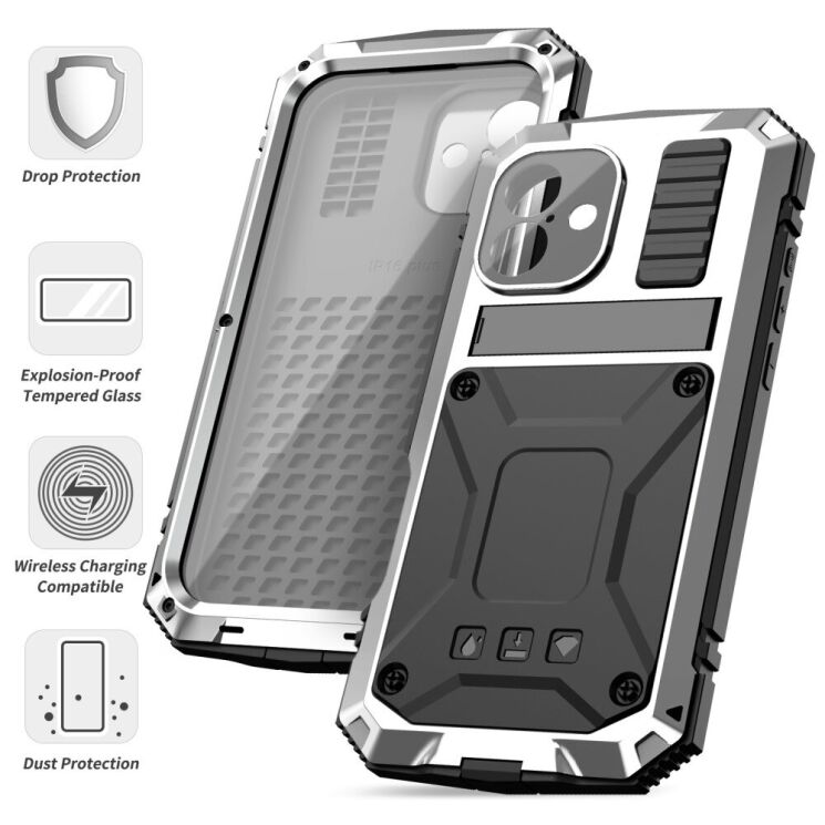 Защитный чехол R-JUST Military для Apple iPhone 16 - Black: фото 9 из 9