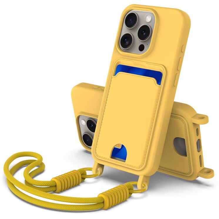 Защитный чехол Reframe Silicone Holder для Apple iPhone 16 Pro Max - Yellow: фото 1 из 7