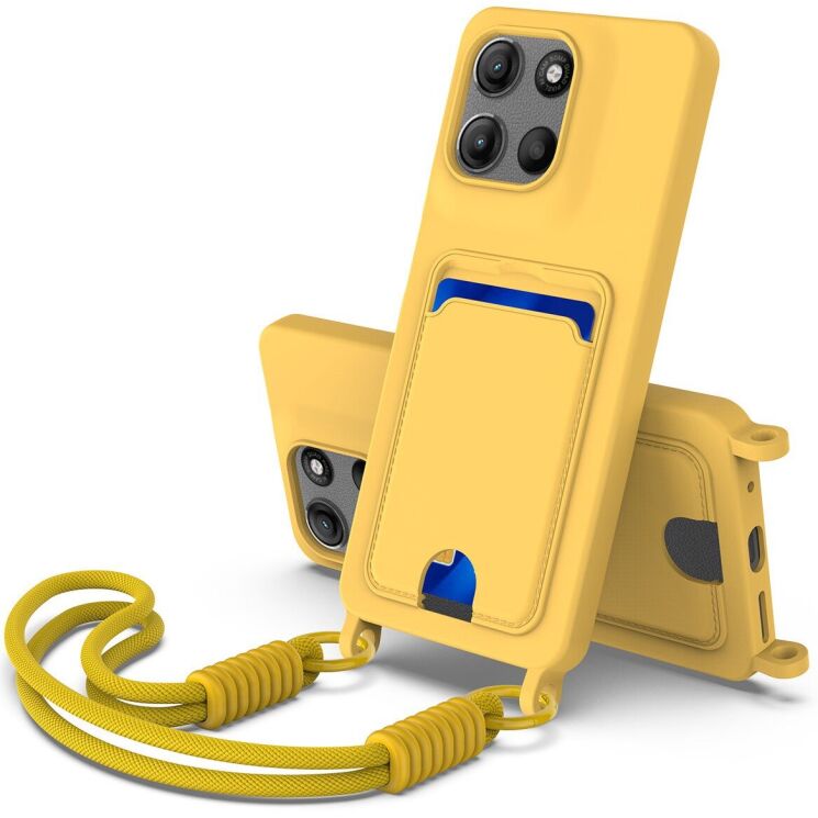 Захисний чохол Reframe Silicone Holder для Motorola Moto G15 / G15 Power / G17 Power - Yellow: фото 1 з 7
