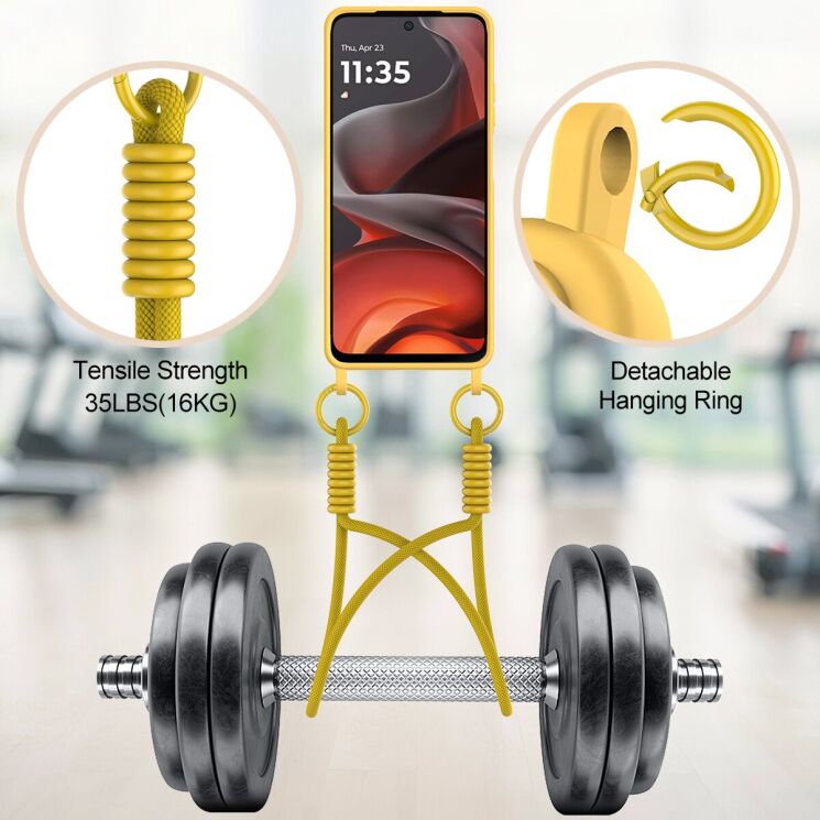 Захисний чохол Reframe Silicone Holder для Motorola Moto G67 Power / G57 Power / G57 - Black: фото 5 з 8