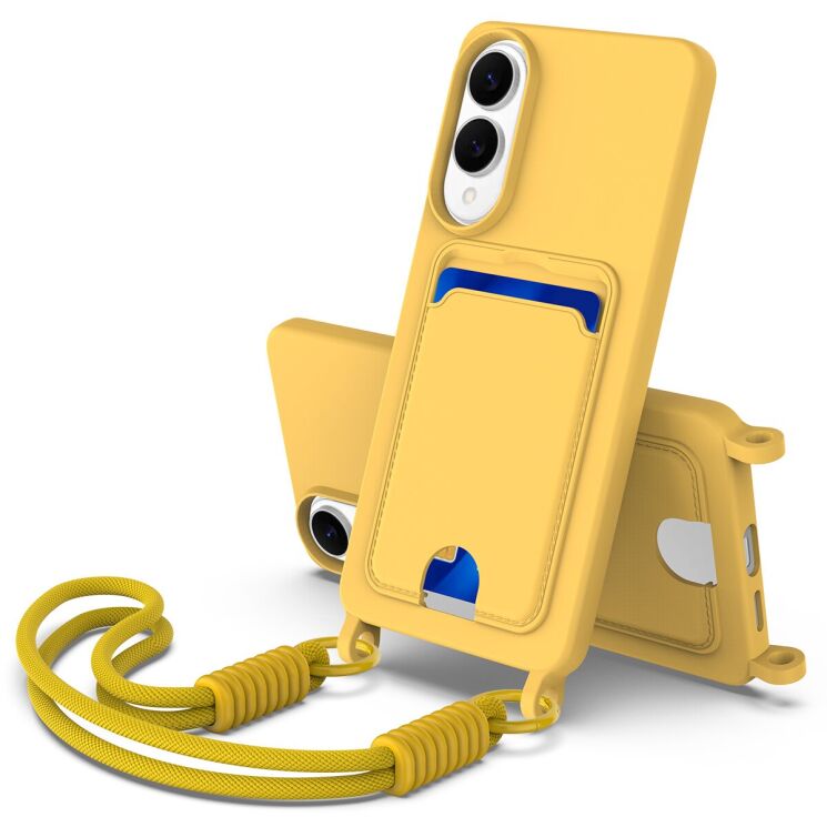 Захисний чохол Reframe Silicone Holder для Samsung Galaxy S25 Edge (S937) - Yellow: фото 1 з 7
