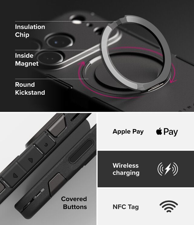 Захисний чохол Ringke Alles для iPhone 17 Pro Max (8800328810518) - Gun Metal (411126H) Захисний чохол Ringke Alles для iPhone 17 Pro Max (8800328810518) - Gun Metal: фото 10 з 13