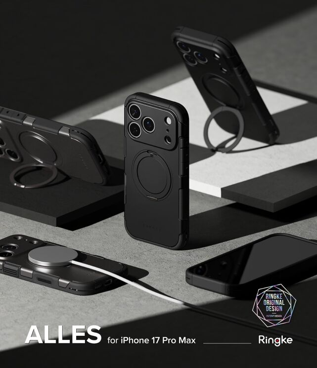 Захисний чохол Ringke Alles для iPhone 17 Pro Max (8800328810518) - Gun Metal (411126H) Захисний чохол Ringke Alles для iPhone 17 Pro Max (8800328810518) - Gun Metal: фото 2 з 13