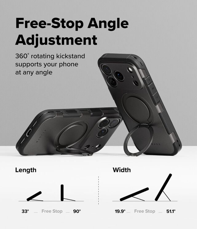 Захисний чохол Ringke Alles для iPhone 17 Pro Max (8800328810518) - Gun Metal (411126H) Захисний чохол Ringke Alles для iPhone 17 Pro Max (8800328810518) - Gun Metal: фото 7 з 13