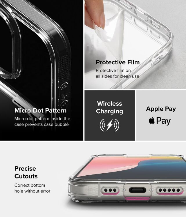 Защитный чехол Ringke Fusion Card для iPhone 16 Pro (8800274962460) - Clear: фото 13 из 14