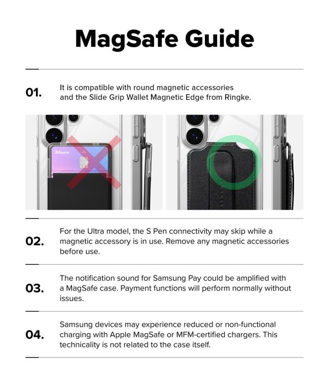 Защитный чехол Ringke Fusion Magnetic для Samsung Galaxy S26 Ultra (S948) 8800328814486 - Matte Clear: фото 17 из 17