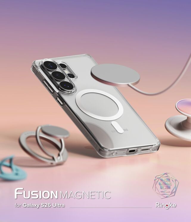 Защитный чехол Ringke Fusion Magnetic для Samsung Galaxy S26 Ultra (S948) 8800328814486 - Matte Clear: фото 4 из 17