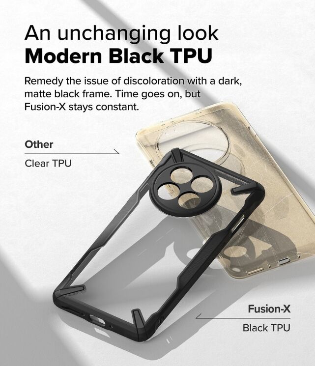 Захисний чохол Ringke Fusion X для OnePlus 13R (8800293851875) - Camo Black: фото 7 з 17