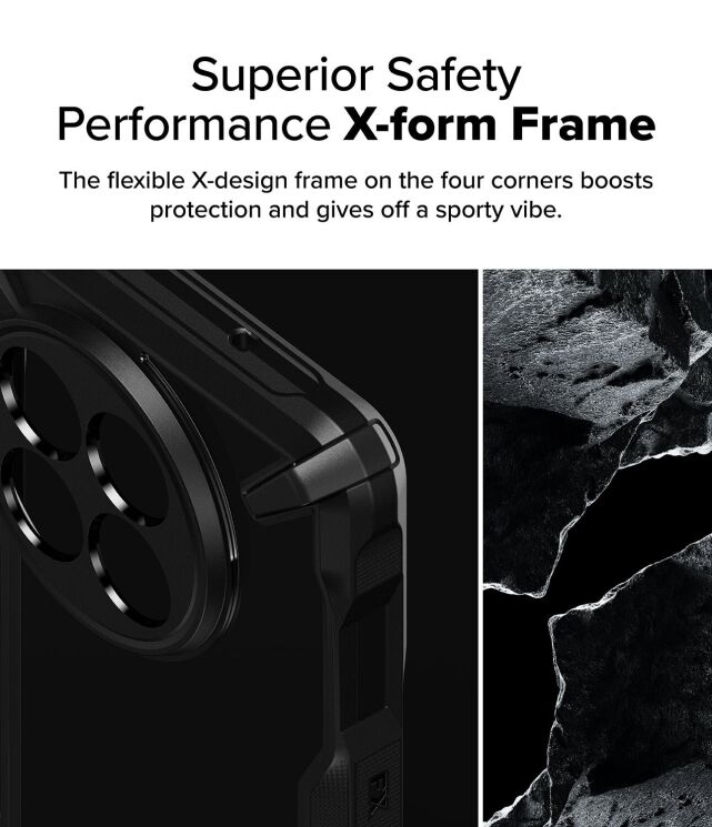 Захисний чохол Ringke Fusion X для OnePlus 13R (8800293851875) - Camo Black: фото 6 з 17