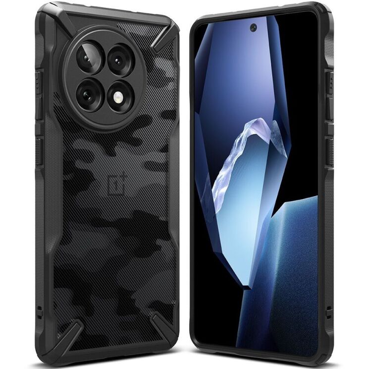 Захисний чохол Ringke Fusion X для OnePlus 13R (8800293851875) - Camo Black: фото 1 з 17