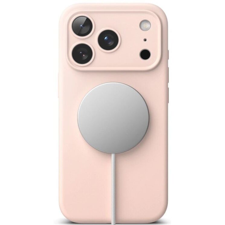 Защитный чехол Ringke Silicone Magnetic для iPhone 18 Pro (8800380463080) - Pink Sand: фото 4 из 20