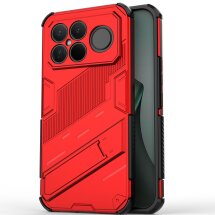 Захисний чохол з підставкою Deexe Bibercas для Xiaomi Poco F8 Ultra - Red: фото 1 з 6