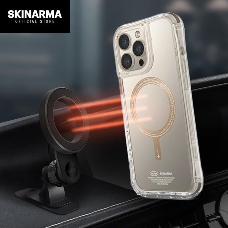 Защитный чехол SKINARMA SAIDO PRIME Mag-Charge для Apple iPhone 16 Pro Max - Titanium: фото 11 из 12
