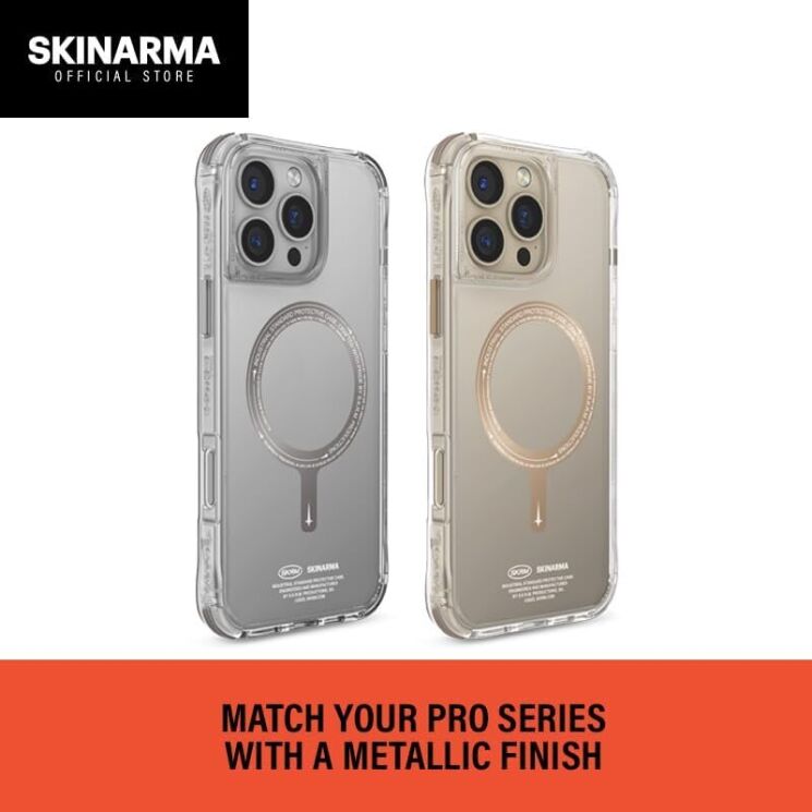 Защитный чехол SKINARMA SAIDO PRIME Mag-Charge для Apple iPhone 16 Pro Max - Titanium: фото 6 из 12