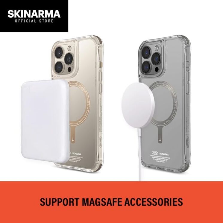 Защитный чехол SKINARMA SAIDO PRIME Mag-Charge для Apple iPhone 16 Pro Max - Titanium: фото 10 из 12