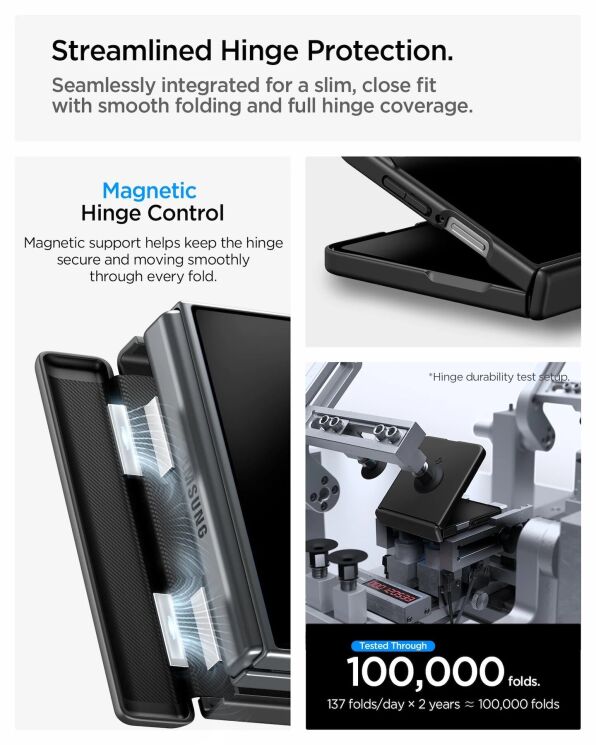Защитный чехол Spigen Air Fit Pro (MagFit) для Samsung Galaxy Flip 8 (ACS11511) - Black (423557B) Защитный чехол Spigen Air Fit Pro (MagFit) для Samsung Galaxy Flip 8 (ACS11511) - Black: фото 10 из 12