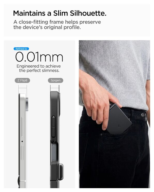Защитный чехол Spigen Air Fit Pro (MagFit) для Samsung Galaxy Flip 8 (ACS11511) - Black (423557B) Защитный чехол Spigen Air Fit Pro (MagFit) для Samsung Galaxy Flip 8 (ACS11511) - Black: фото 8 из 12
