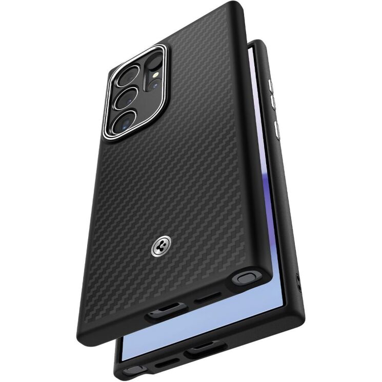 Захисний чохол Spigen (SGP) Enzo Aramid для Samsung Galaxy S24 Ultra (S928) ACS07289 - Matte Black: фото 4 з 18