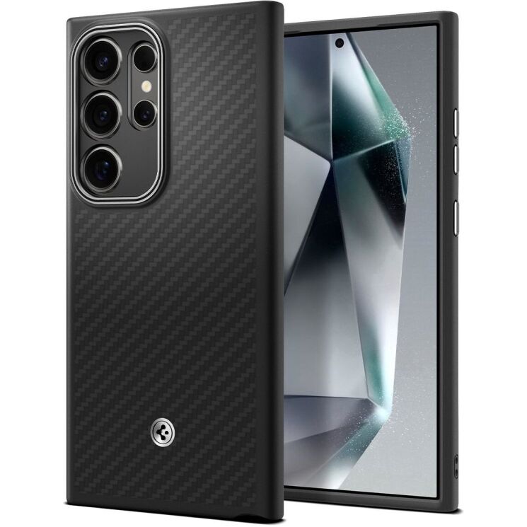 Захисний чохол Spigen (SGP) Enzo Aramid для Samsung Galaxy S24 Ultra (S928) ACS07289 - Matte Black: фото 2 з 18