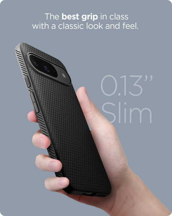 Защитный чехол Spigen (SGP) Liquid Air для Google Pixel 9 / 9 Pro - Matte Black: фото 15 из 17