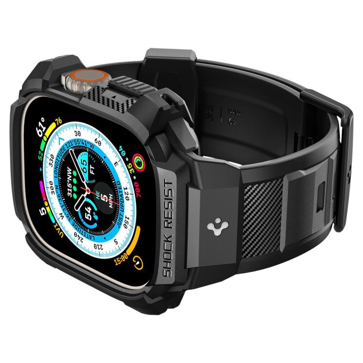 Защитный чехол Spigen (SGP) Rugged Armor Pro (FW) для Apple Watch Ultra / Ultra 2 (49mm) - Black: фото 11 из 20