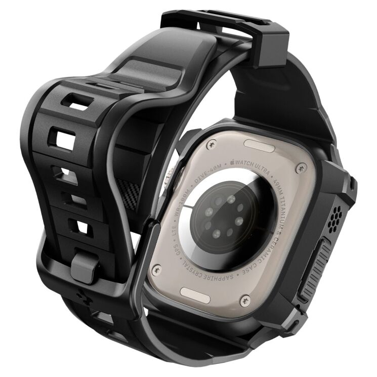 Защитный чехол Spigen (SGP) Rugged Armor Pro (FW) для Apple Watch Ultra / Ultra 2 (49mm) - Black: фото 5 из 20