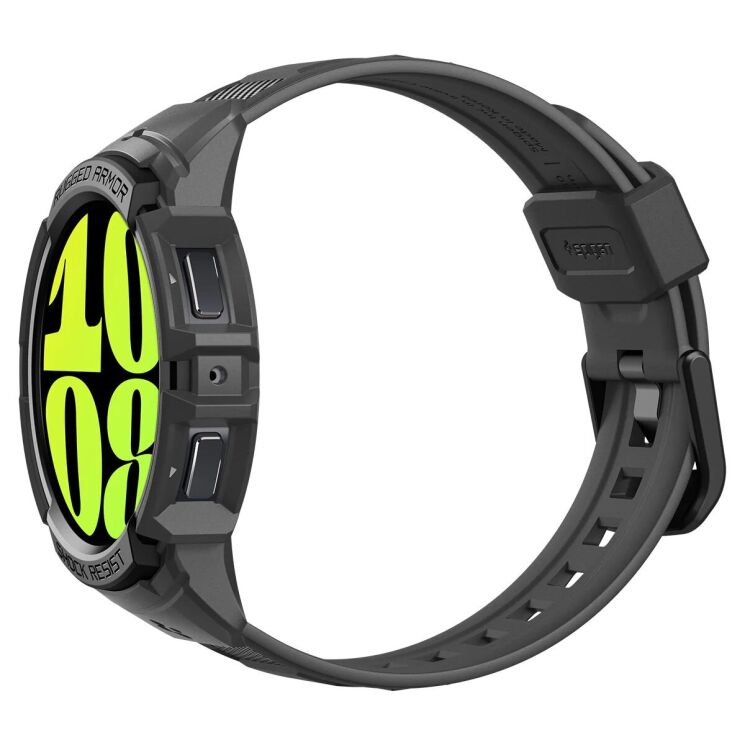 Захисний чохол Spigen (SGP) Rugged Armor Pro (FW) для Samsung Galaxy Watch 6 (44mm) - Black: фото 6 з 22