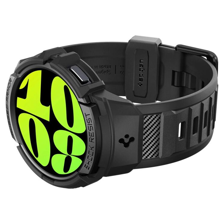 Захисний чохол Spigen (SGP) Rugged Armor Pro (FW) для Samsung Galaxy Watch 6 (44mm) - Black: фото 7 з 22