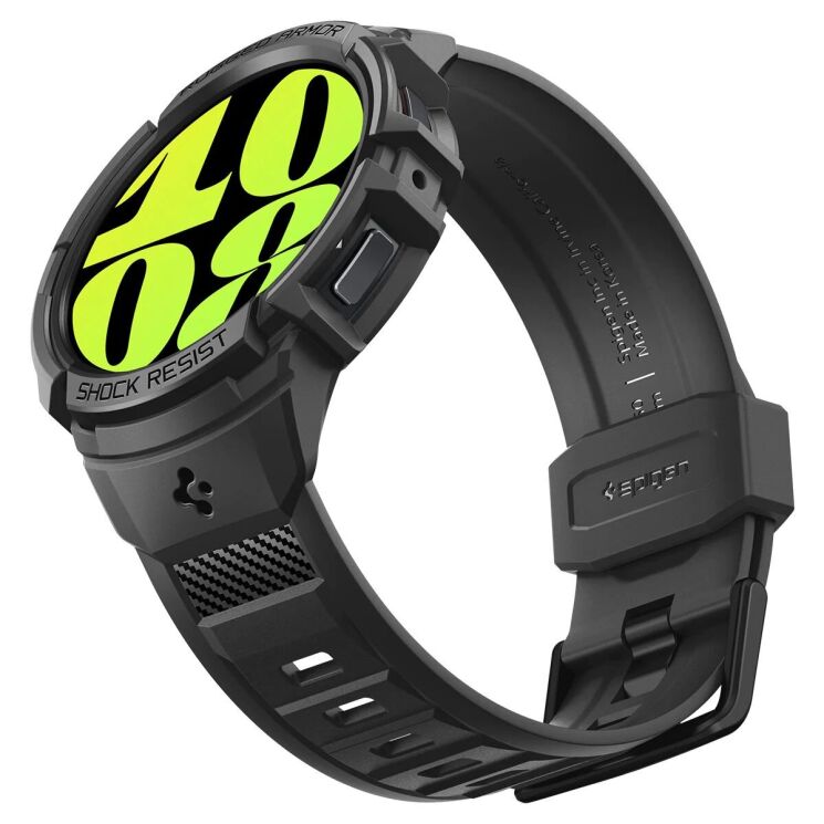Захисний чохол Spigen (SGP) Rugged Armor Pro (FW) для Samsung Galaxy Watch 6 (44mm) - Black: фото 5 з 22