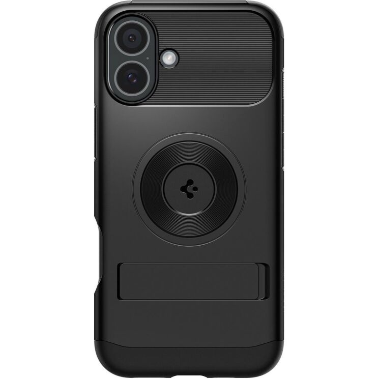 Защитный чехол Spigen (SGP) Slim Armor (MagFit) для Apple iPhone 16 - Black: фото 2 из 17