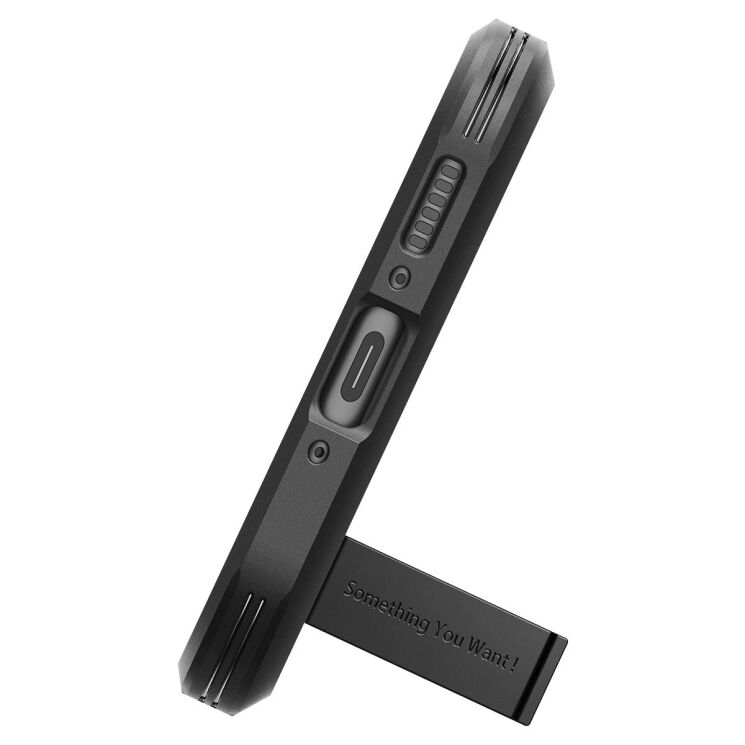 Защитный чехол Spigen (SGP) Tough Armor для Samsung Galaxy A34 (A346) - Black: фото 3 из 17