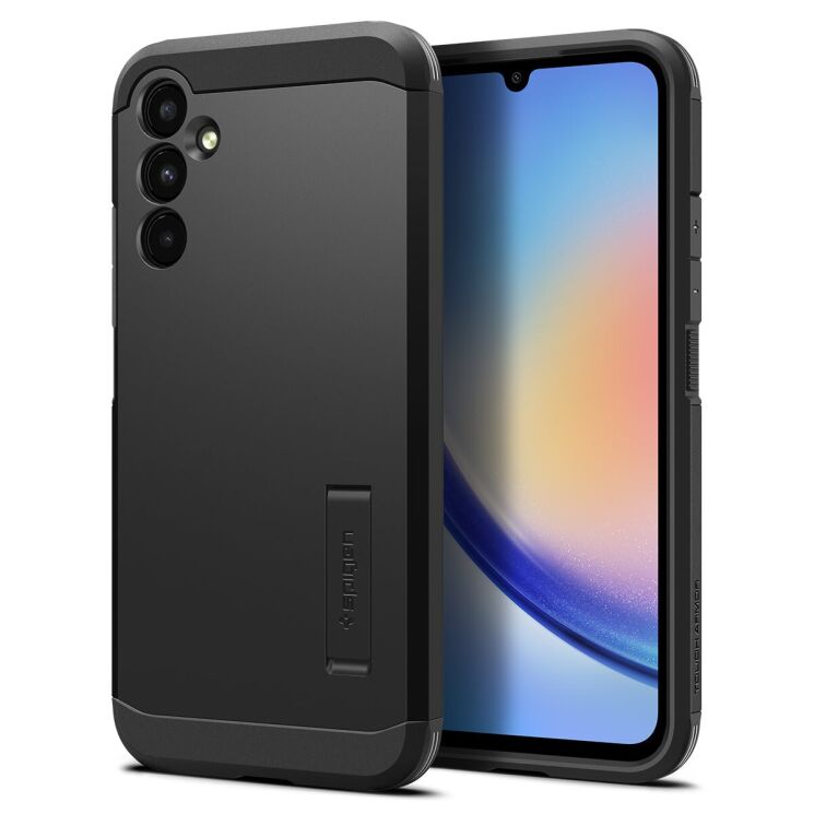 Защитный чехол Spigen (SGP) Tough Armor для Samsung Galaxy A34 (A346) - Black: фото 1 из 17