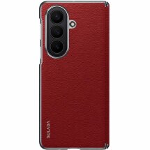 Захисний чохол SULADA Natural Leather Case для Samsung Galaxy Fold 8 Ultra - Red: фото 1 з 11