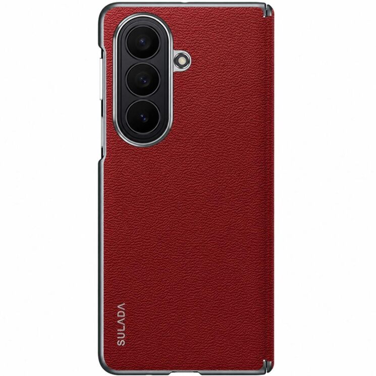 Захисний чохол SULADA Natural Leather Case для Samsung Galaxy Fold 8 Ultra - Red (424019R) Захисний чохол SULADA Natural Leather Case для Samsung Galaxy Fold 8 Ultra - Red: фото 1 з 11
