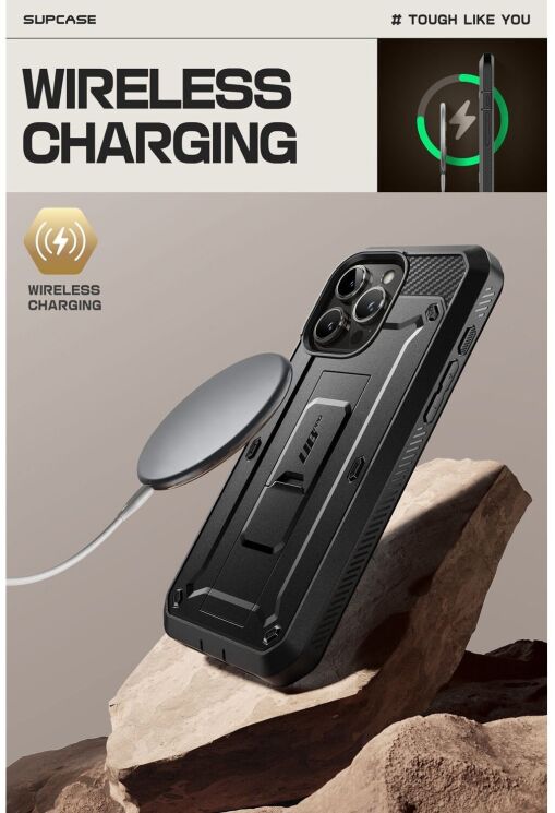 Защитный чехол Supcase Unicorn Beetle Pro Rugged Case для Apple iPhone 15 Pro Max - Black: фото 9 из 10