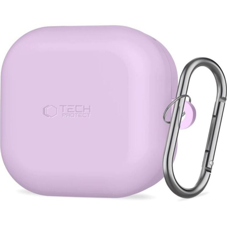 Захисний чохол Tech-Protect Silicone Hook для Samsung Galaxy Buds 4 / Buds 4 Pro - Lavender: фото 1 з 7