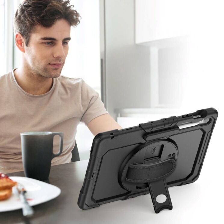 Захисний чохол Tech-Protect Solid 360 для Samsung Galaxy Tab S10 FE Plus - Black: фото 6 з 8