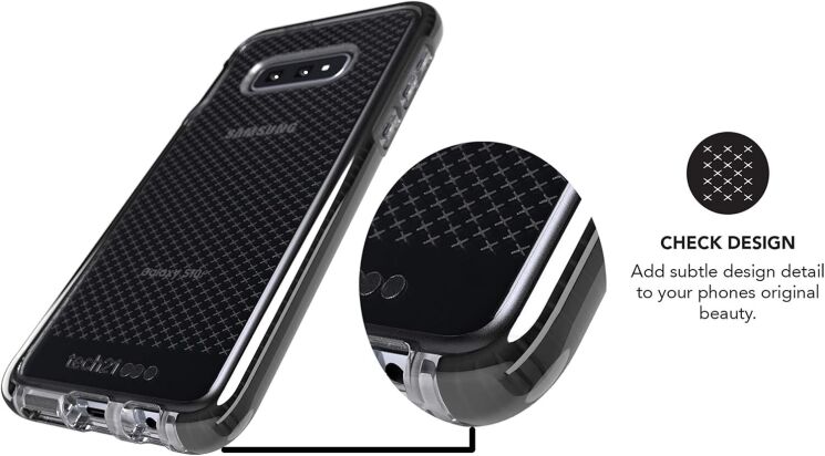 Защитный чехол Tech21 Evo Check для Samsung Galaxy S10e (G970) T21-6898 - Black: фото 8 из 11